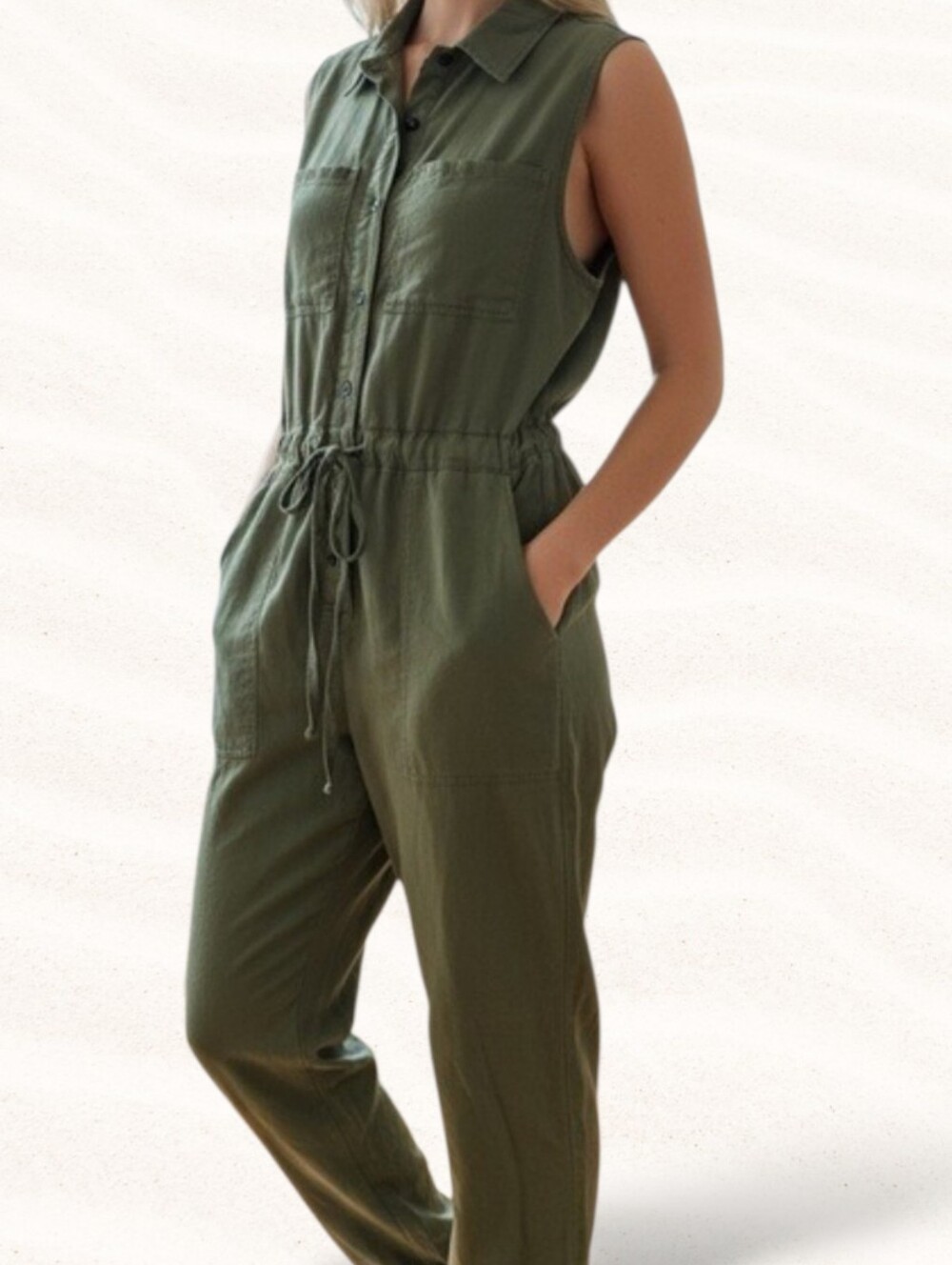 women’s SANCTUARY sleeveless Jumpsuit Sage size XL